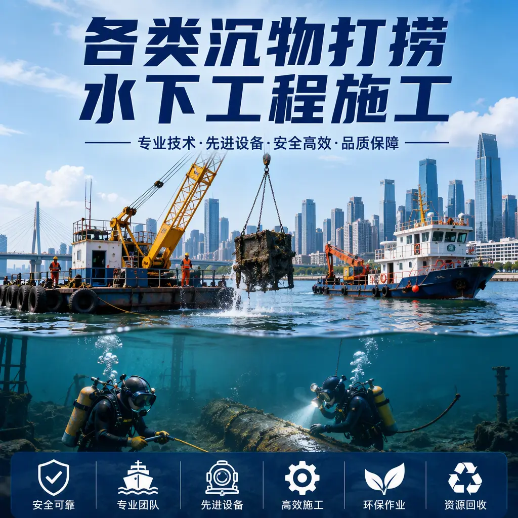 察哈尔右翼后旗各类沉物打捞，水下工程施工